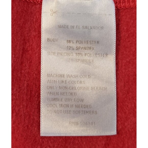 Reebok Womens XL Performance Running Shirt Athleisure Speedwick Thumb Holes Red - Picture 10 of 13